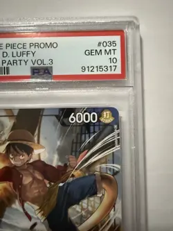 One Piece Promo Monkey D. Luffy Pirates Party Vol 3 #P-035 PSA 10 GEM MINT - Image 4