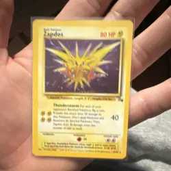 Pokemon TCG Zapdos 15/62 Fossil Holo Rare 80HP 1999 Basic The Pokemon Company - Image 1