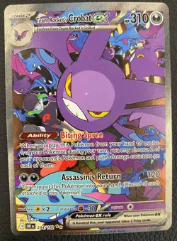 Pokemon TCG Team Rockets Crobat EX 234/182 Destined Rivals Ultra Rare Holo Card - Image 1