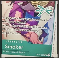 Smoker (Boa Hancock), 3 SWORD LOGO 39, OP10-030, SR, english One Piece Card - Image 1