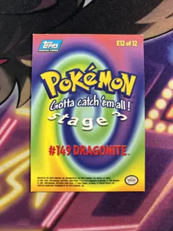 Dragonite #149 E12 of 12 🔥Blue Logo🔥 Topps Holo Trading Cards Pokemon Card LP+ - Image 2