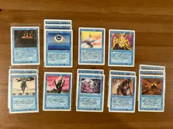 Lot of 16 Vintage MTG Magic the Gathering Blue Cards from Revised 3rd Edition - Image 1