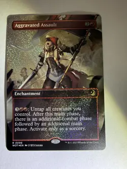 Magic the Gathering MTG Aggravated Assault Confetti Foil WOT 96 NM - Image 5