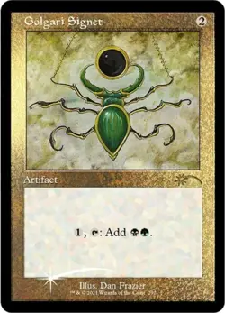 MTG English Golgari Signet (Foil Etched) NM Foil Secret Lair - Image 1