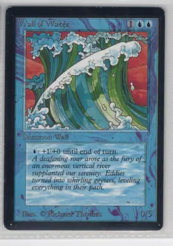 Wall of Water Limited Edition - Beta Magic the Gathering MTG - ACTUAL CARD - US - Image 1