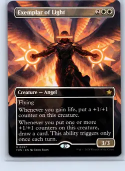 Magic_the_gathering Foundations #297 Exemplar of Light (Borderless) .VO4 - Image 1