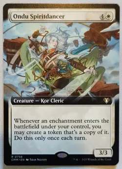MTG Magic [x1] Ondu Spiritdancer [x1] BORDERLESS EXTENDED Commander Masters M/NM - Image 1