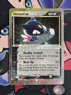 Pokemon TCG Sneasel EX 103/109 EX Ruby & Sapphire Ultra Rare Holo - LP (4 Swirl) - Image 1