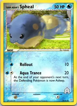 Team Aqua's Spheal Common Team Magma vs Team Aqua 57/95 NM Pokemon TCG - Image 1