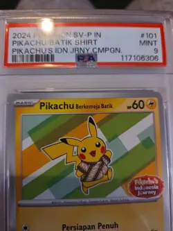 Pokemon Pikachu Berkemeja Batik Stamped 101/Sv-p Indonesia Journey Promo 2024 - Image 2