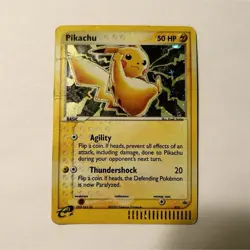 Pokemon Pikachu Reverse Holo Promo 012 Nintendo 2003 Lightning TCG Card - Image 1