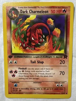 Dark Charmeleon 1st Edition Team Rocket 32/82 Pokemon TCG WotC NM - Image 1