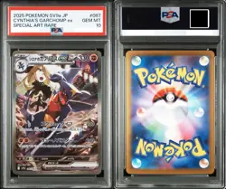 PSA 10 Cynthia's Garchomp SAR 087 063 SV9a Heat Wave Arena Pokemon Card Japanese - Image 3