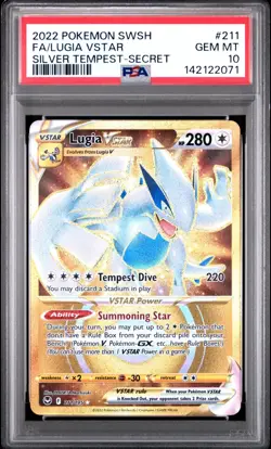 PSA 10 LUGIA VSTAR 211/195 FULL ART SECRET SILVER TEMPEST POKEMON 😍 - Image 1