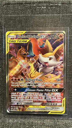 Pokemon TCG Charizard & Braixen GX SM230 Holo Promo Card - Image 1