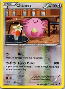 Chansey 80/119 XY - Phantom Forces Reverse Holo LP Pokemon TCG - Image 1