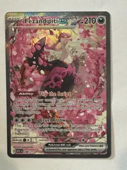 Ascended Heroes Fezandipiti Ex #288/217 SIR Pokemon Card NM Near Mint English - Image 1