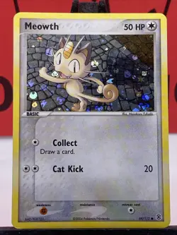 Meowth 69/112 FireRed & LeafGreen Reverse Holo Common Pokemon TCG 2004 LP - Image 3