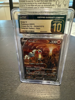 Pokemon Crown Zenith Entei V GG36/GG70 Galarian Gallery CGC 10 Pristine - Image 2