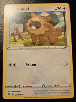 Bidoof 120/172 Common Sword & Shield: Brilliant Stars Pokemon TCG - Image 1