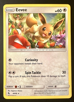 Eevee 48/68 - Hidden Fates - Pokemon TCG - Holo Rare - NM - Image 2