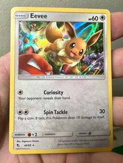 Eevee 48/68 - Hidden Fates - Pokemon TCG - Holo Rare - NM - Image 3