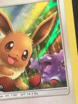 Pokemon TCG Eevee 48/68 SM Hidden Fates Holo Rare NM - Image 2