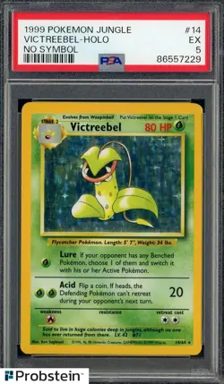 1999 Pokemon Jungle No Symbol #14 Victreebel Holo PSA 5 EX - Image 1