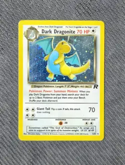 Dark Dragonite 5/82 Team Rocket 2000 Holo Rare WOTC Pokemon Card TCG - Image 1