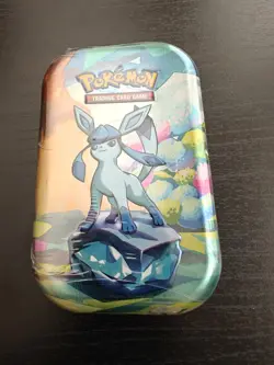 Pokemon TCG Scarlet & Violet Prismatic Evolutions Mini Tin Glaceon SEALED - Image 1
