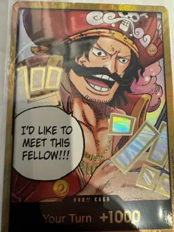 One Piece Don Card (Gol.D.Roger) Gold-OP13 Carrying On His Will NM - Image 3