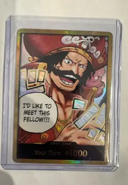 One Piece Don Card (Gol.D.Roger) Gold-OP13 Carrying On His Will NM - Image 4