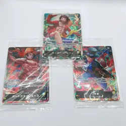 ST13-001 002 003 One Piece TCG Promo Card Bandai Luffy Ace Sabo Seven-Eleven - Image 1