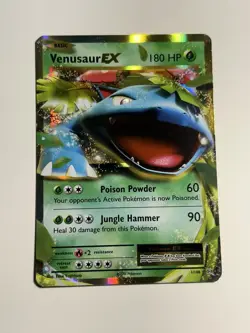 Pokemon Venusaur EX Ultra Rare Holo 180 HP 1/108 Evolutions Basic Card - Image 1
