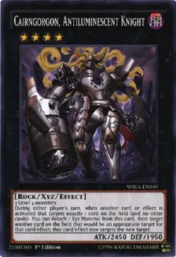 Yugioh - Cairngorgon Antiluminescent Knight 1st Edition - Free Holographic Card - Image 1