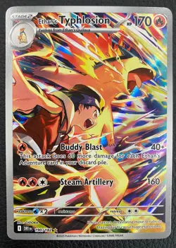 Pokemon TCG Ethan's Typhlosion Destined Rivals Illustration Rare Card 190/182 - Image 1