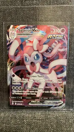 Pokemon TCG Sylveon VMAX Full Art Ultra Rare Holo Card 075/203 - Image 1