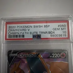 Charizard v SWSH050 Holo PSA 10 Champion's Path Promo Card - Image 2