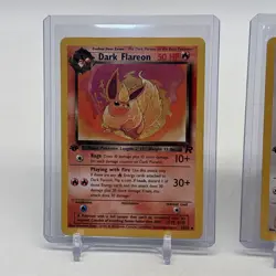 Pokemon TCG 1st Edition Eevee, Dark Flareon & Dark Jolteon Three (3) Card Lot! - Image 2