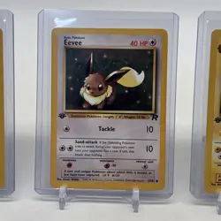 Pokemon TCG 1st Edition Eevee, Dark Flareon & Dark Jolteon Three (3) Card Lot! - Image 3