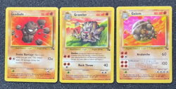 Pokemon Trading Card Game TCG Fossil Geodude Graveler Golem 47/62, 37/62, 36/62 - Image 1