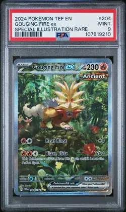 2024 POKEMON SV TEMPORAL FORCES - TEF EN #204/162 GOUGING FIRE EX SIR PSA 9 - Image 1