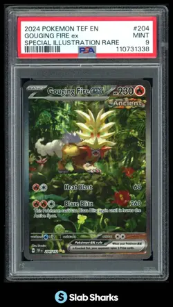 2024 POKEMON SV TEMPORAL FORCES - TEF EN #204/162 GOUGING FIRE EX SIR PSA 9 - Image 1