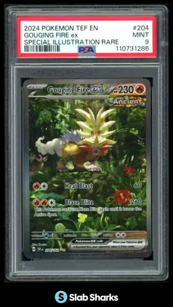 2024 POKEMON SV TEMPORAL FORCES - TEF EN #204/162 GOUGING FIRE EX SIR PSA 9 - Image 1