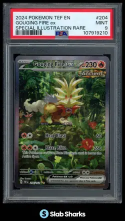 2024 POKEMON SV TEMPORAL FORCES - TEF EN #204/162 GOUGING FIRE EX SIR PSA 9 - Image 1