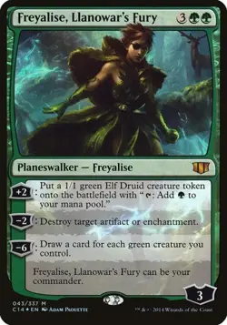 Freyalise, Llanowar's Fury - Foil Oversized Commander 2014 MP MTG - Image 1