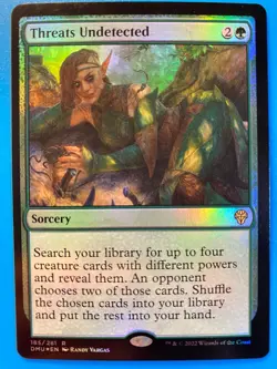 MTG 1x FOIL Threats Undetected Dominaria United Magic the Gathering Card x1 NM - Image 1