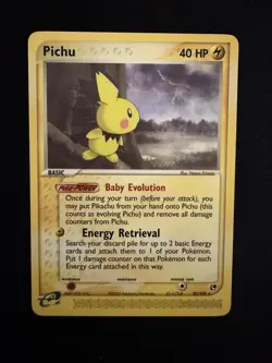 2003 Pokemon EX SANDSTORM PICHU 20/100 RARE - NM - Image 1