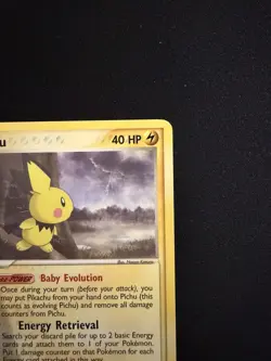 2003 Pokemon EX SANDSTORM PICHU 20/100 RARE - NM - Image 4