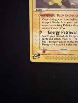 2003 Pokemon EX SANDSTORM PICHU 20/100 RARE - NM - Image 5